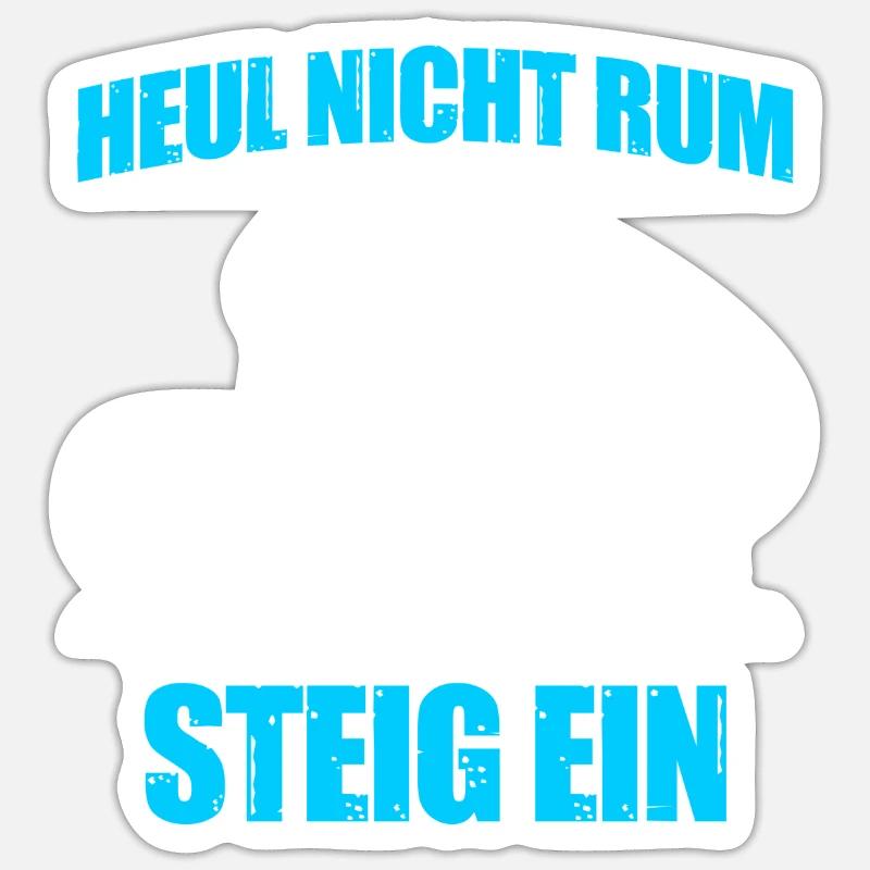 Steig ein Freizeitpark Rollercoaster Achterbahn - Sticker Größe S (10 x 10 cm) - Mattweiß