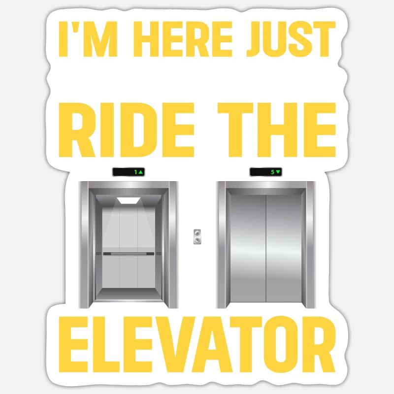 Elevator driver Sticker size S (10 x 10 cm)