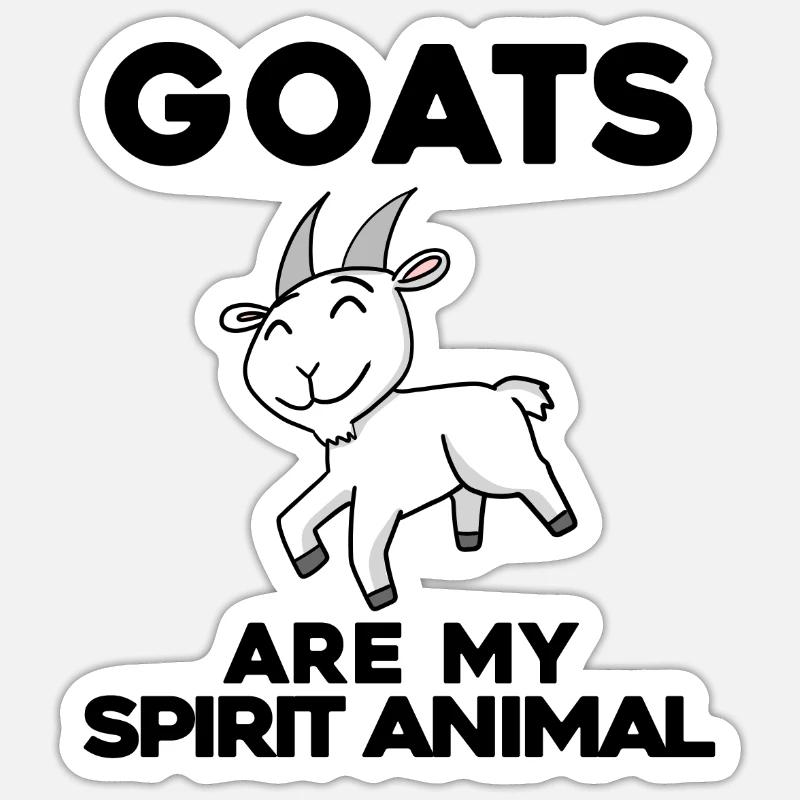 Chèvre Chèvre Chèvre - Sticker taille S (10 x 10 cm) - blanc mat