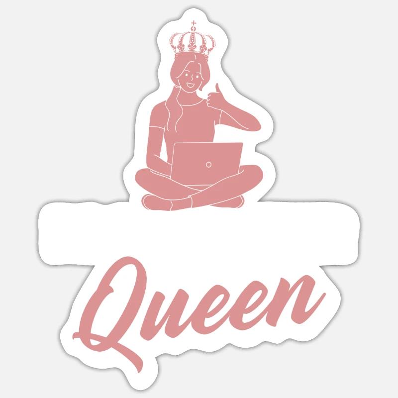Développeur Coder Programmeur Queen Sticker taille S (10 x 10 cm)