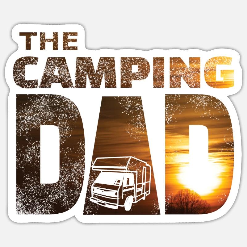 Camper Gift Idea Camping Sticker taille S (10 x 10 cm)