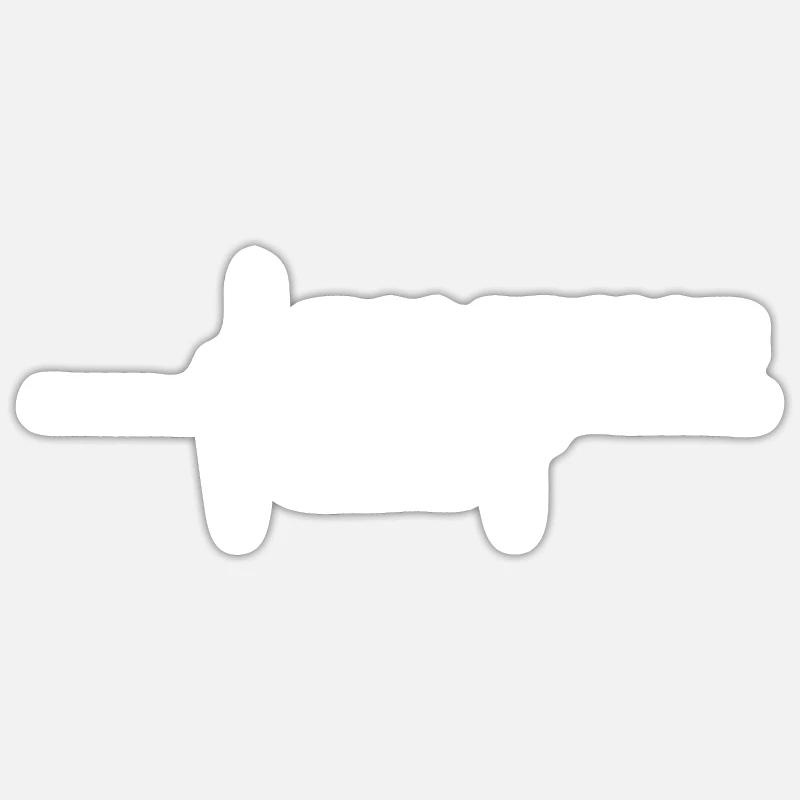 Camper Gift Idea Camping - Sticker taille S (10 x 10 cm) - blanc mat