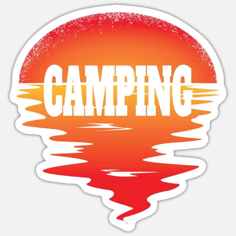 Camper Gift Idea Camping Sticker taille S (10 x 10 cm)