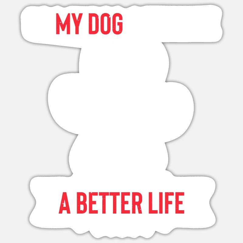 Dogue de Bordeaux - Sticker taille S (10 x 10 cm) - blanc mat