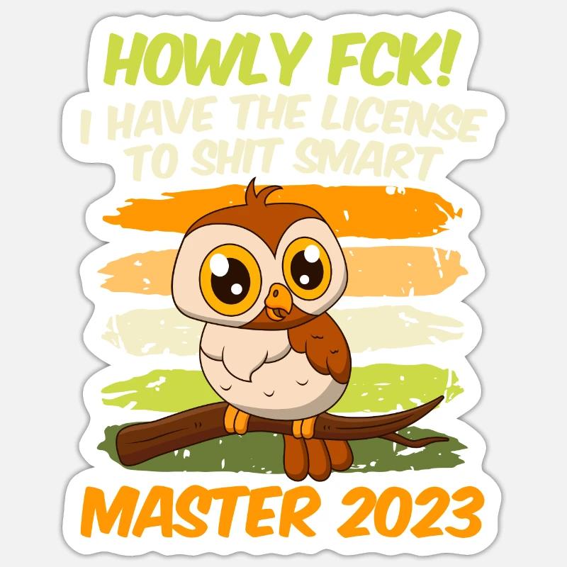 Master 2023 Licence à Clever Shit Master Sticker taille S (10 x 10 cm)