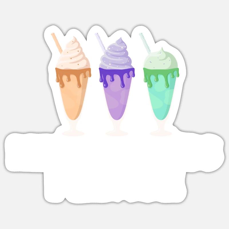 J’adore Milkshakes Milkshake Gift Sticker taille S (10 x 10 cm)