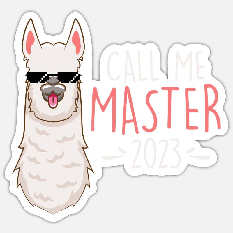 Studium Ende Masterabschluss 2023 Master Sticker Größe S (10 x 10 cm)