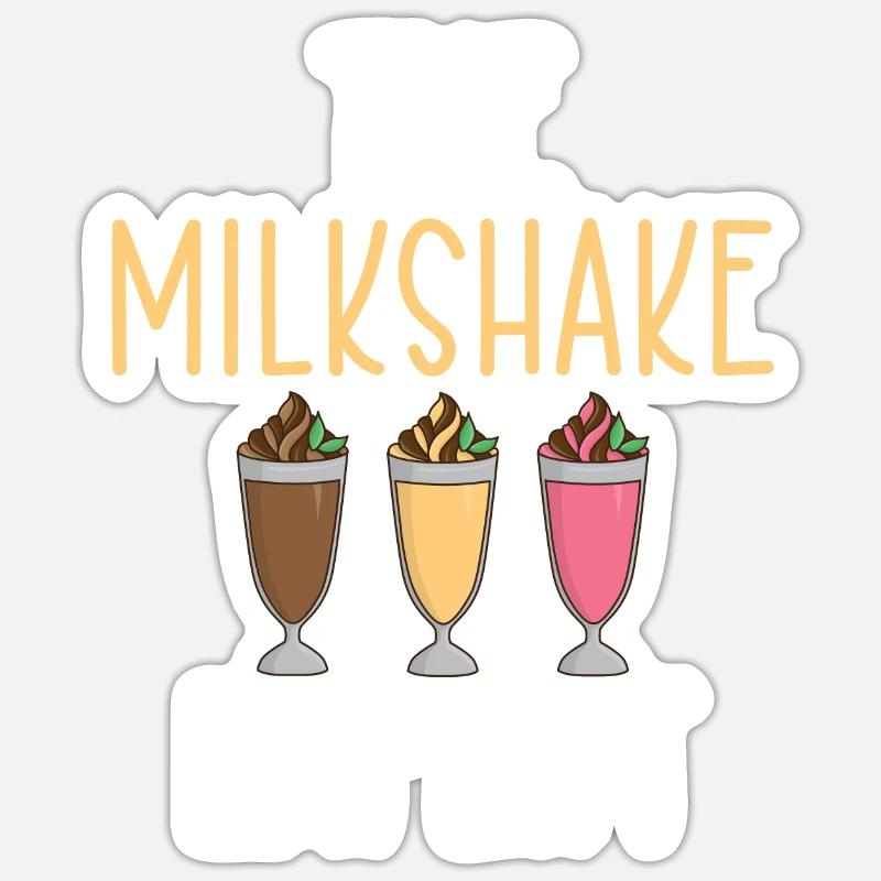 J’adore Milkshakes Milkshake Gift Sticker taille S (10 x 10 cm)