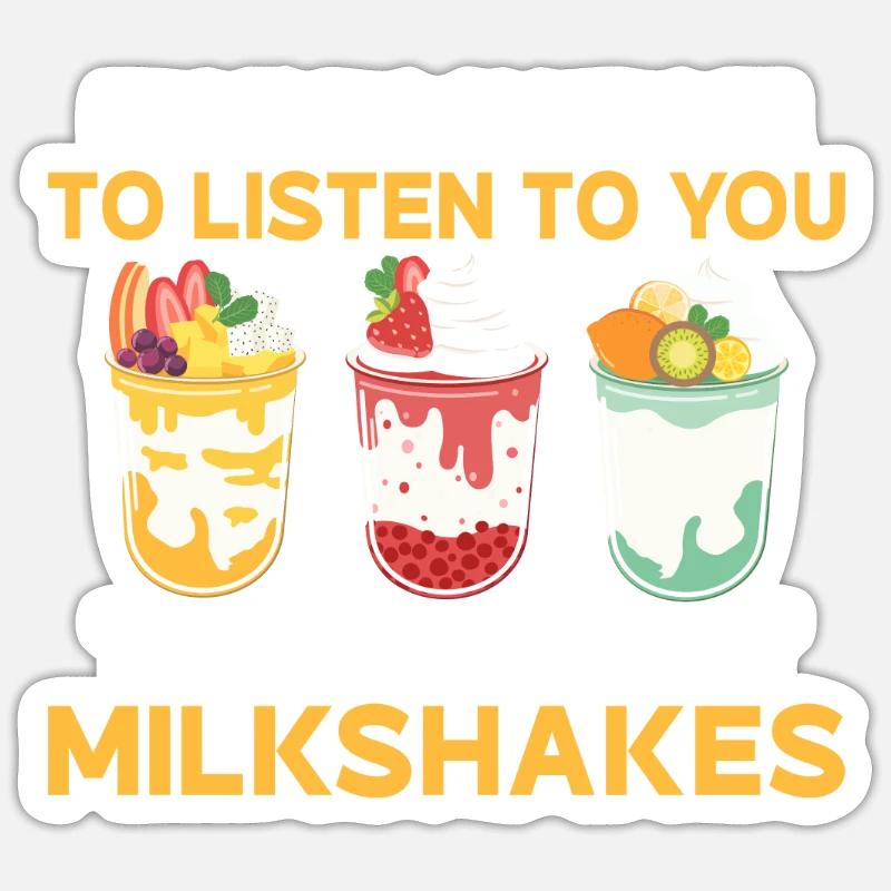 J’adore Milkshakes Milkshake Gift Sticker taille S (10 x 10 cm)