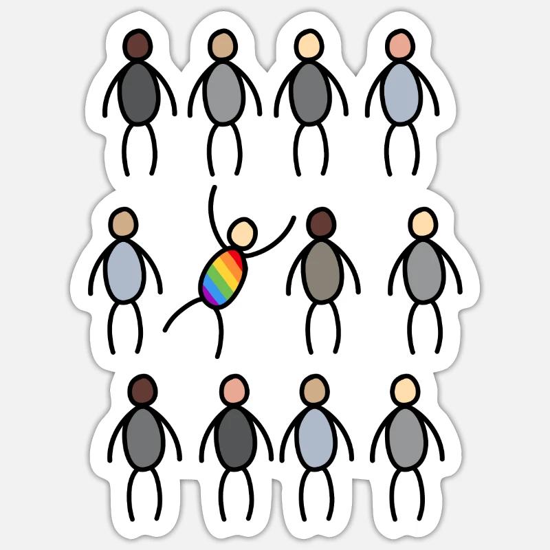 be proud 1 - Sticker size S (10 x 10 cm) - white matte