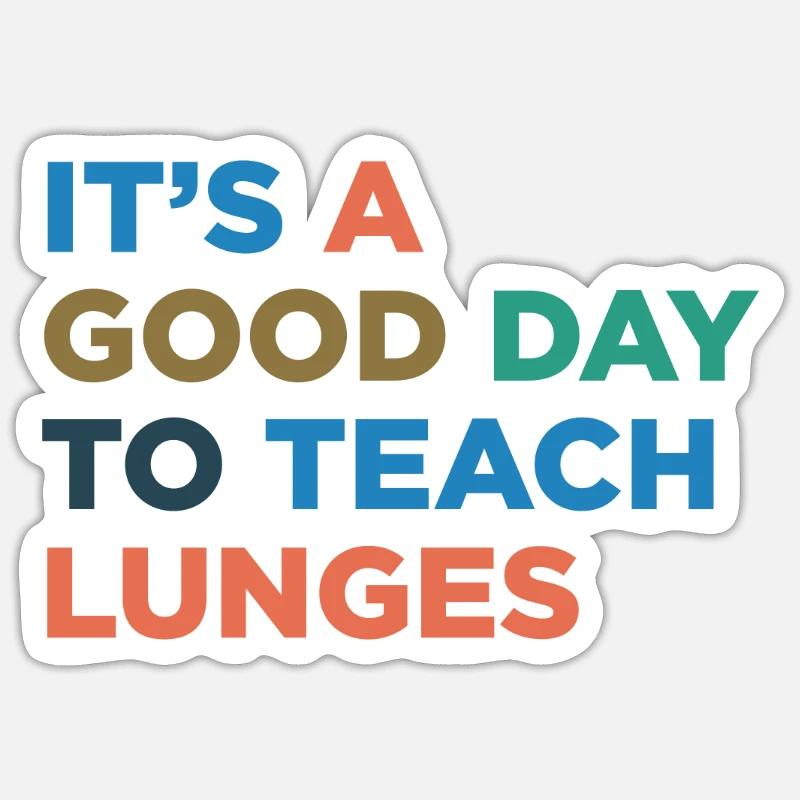 Teaching Lunges Coach Sticker size S (10 x 10 cm)