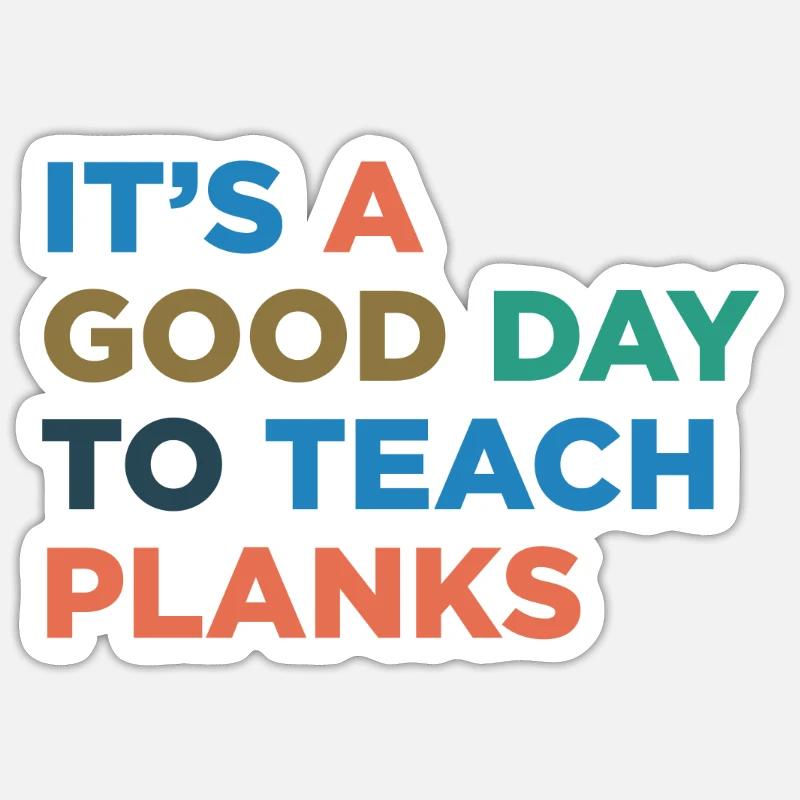 Coach d’enseignement des planches - Sticker taille S (10 x 10 cm) - blanc mat