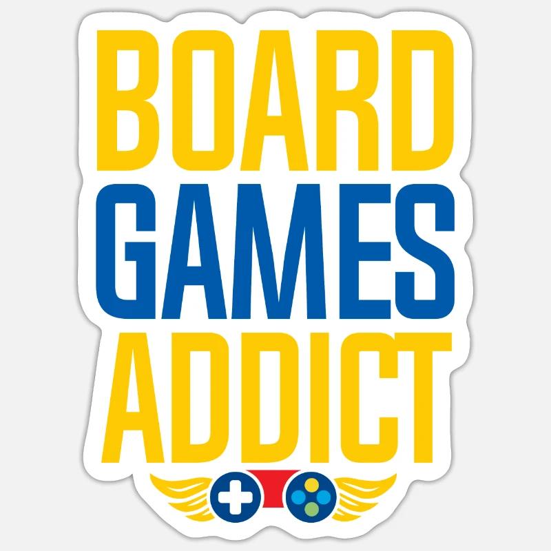Board Games Addict - Brettspiele - Sticker size S (10 x 10 cm) - white matte