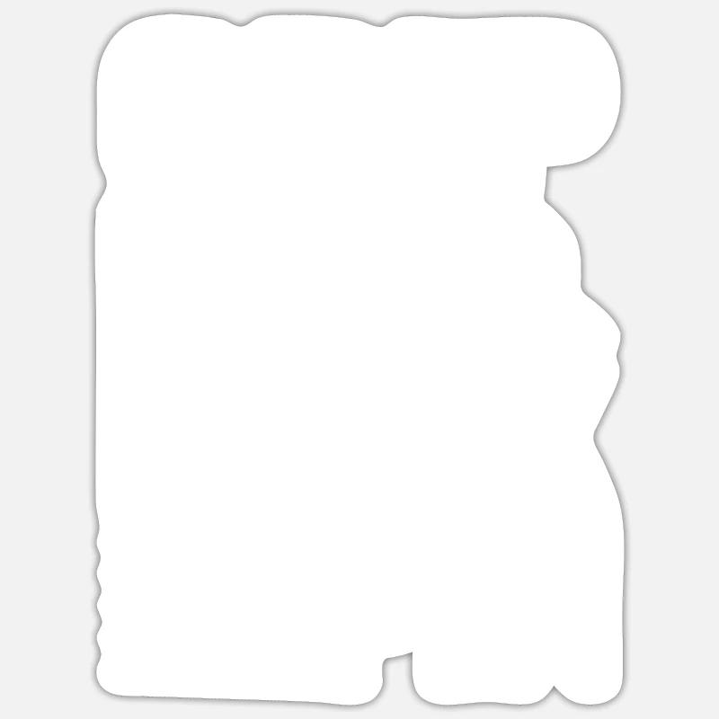 Bras de fer - Sticker taille S (10 x 10 cm) - blanc mat