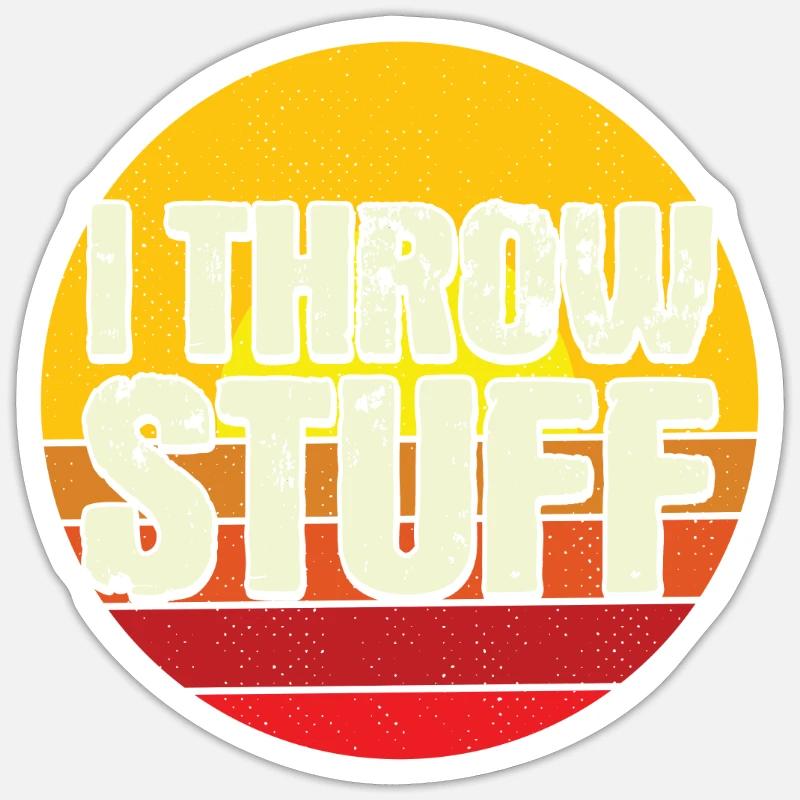 Diskuswerfen Diskuswerfer Geschenk - Sticker Größe S (10 x 10 cm) - Mattweiß