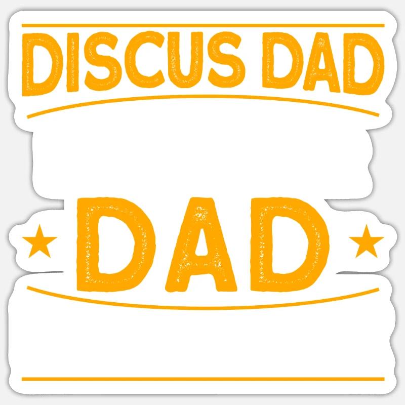 Discus Throw Discus Thrower Cadeau - Sticker taille S (10 x 10 cm) - blanc mat
