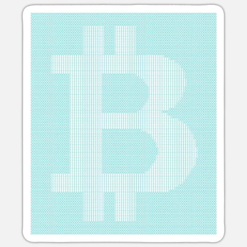 Binär Code Bitcoin Logo Sticker Größe S (10 x 10 cm)