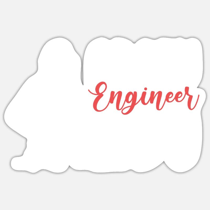 Crazy Engineer Lady Mechanical Engineering Humour Sticker taille S (10 x 10 cm)