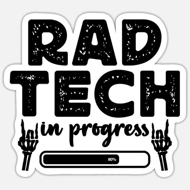 Rad Tech In X-ray Tech Radiology X-ray Technician - Sticker Größe S (10 x 10 cm) - Mattweiß