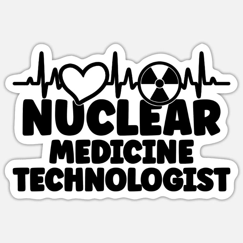 Nuclear Medicine Rad Tech Science X-ray Technician Sticker Größe S (10 x 10 cm)