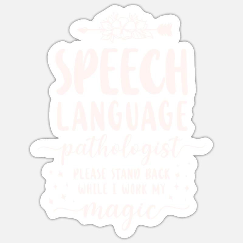 Speech Therapist Therapy Assistant - Sticker Größe S (10 x 10 cm) - Mattweiß