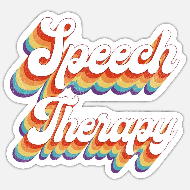 Speech Therapist Therapy Assistant - Sticker Größe S (10 x 10 cm) - Mattweiß