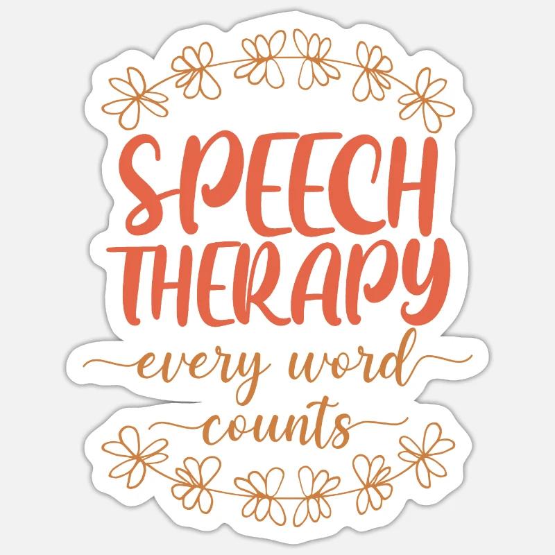 Speech Therapist Therapy Assistant - Sticker size S (10 x 10 cm) - white matte