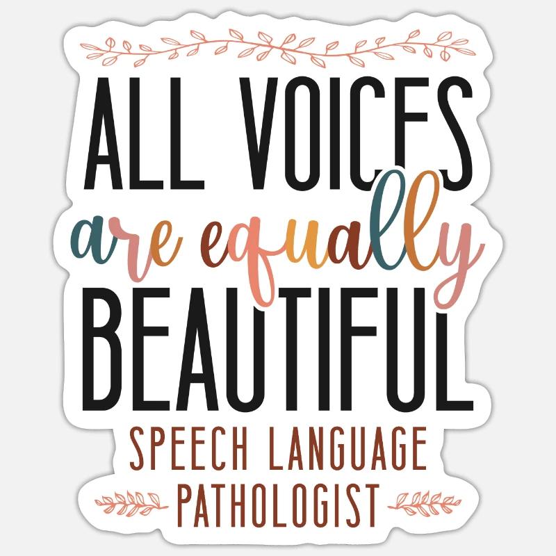 Speech Therapist Therapy Assistant - Sticker size S (10 x 10 cm) - white matte