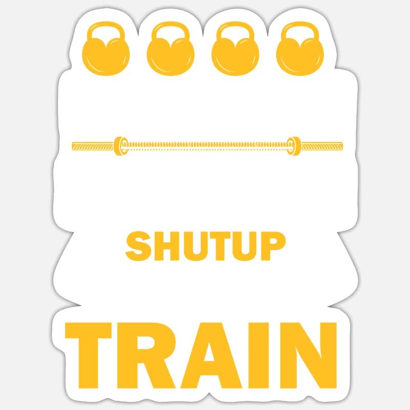 Pas de douleur Pas de gain Arrêt et train Sticker taille S (10 x 10 cm)