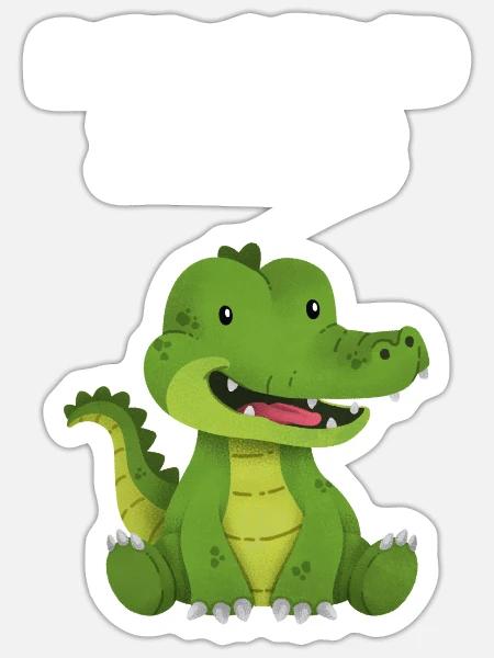 Schulkind 2023 Krokodil Einschulung Erstklässler - Sticker Größe S (10 x 10 cm) - Mattweiß