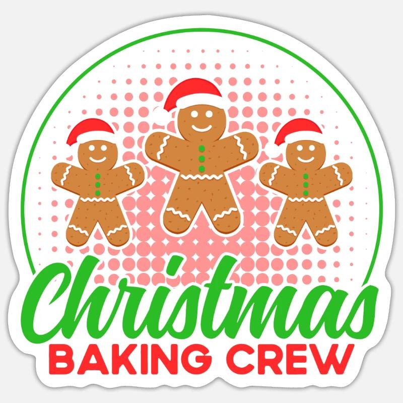 Cookie Baking Crew Gingerbread Baking Cookies ba Sticker size S (10 x 10 cm)