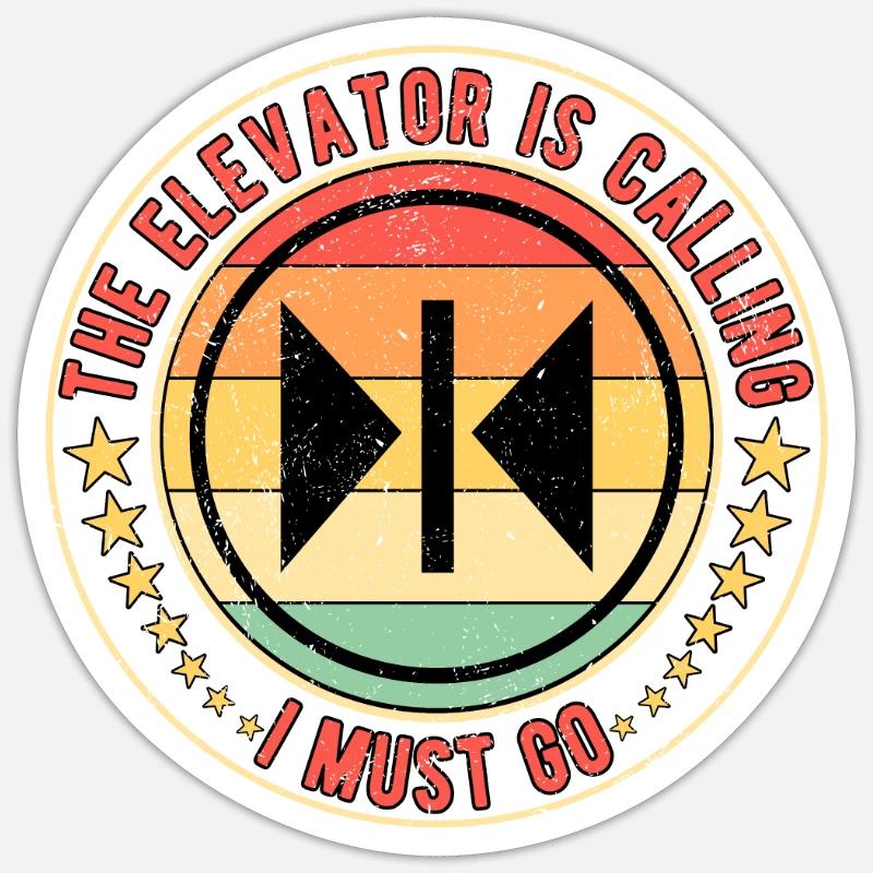 Elevator mechanic Elevator fitter Sticker size S (10 x 10 cm)