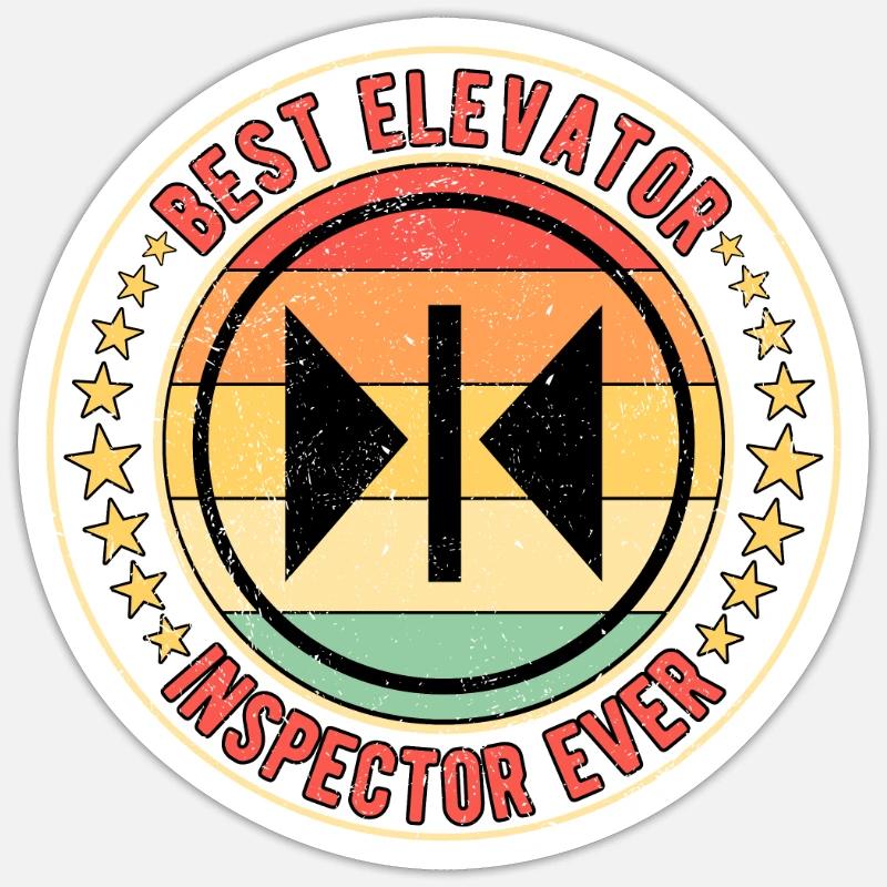 Elevator mechanic Elevator fitter Sticker size S (10 x 10 cm)