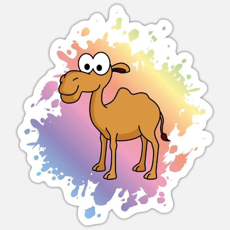 Kamel Comic Sticker Größe S (10 x 10 cm)