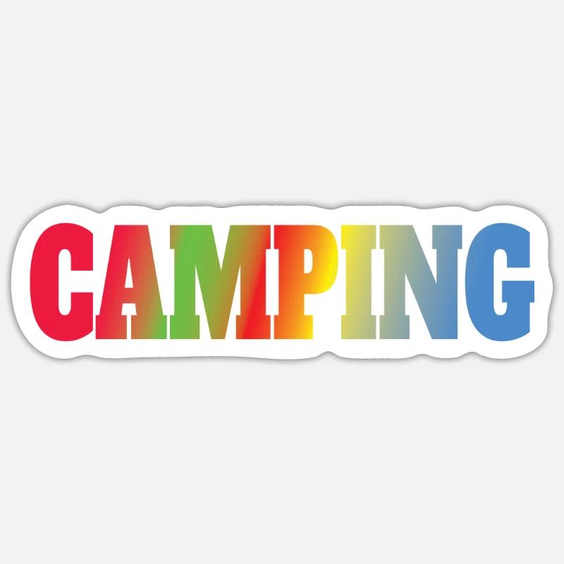 Camper Gift Idea Camping - Sticker size S (10 x 10 cm) - white matte