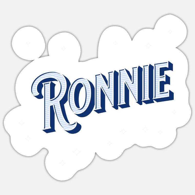 Ronnie name personalized - Sticker size S (10 x 10 cm) - white matte