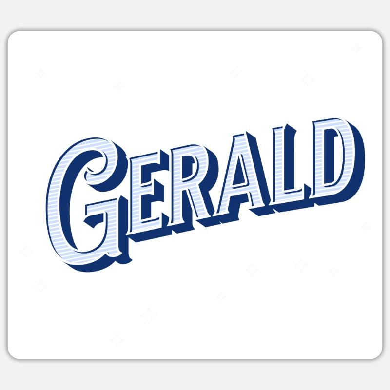 Gerald name personalized - Sticker size S (10 x 10 cm) - white matte