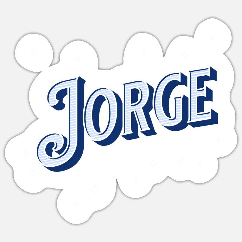 Jorge name personalized - Sticker size S (10 x 10 cm) - white matte