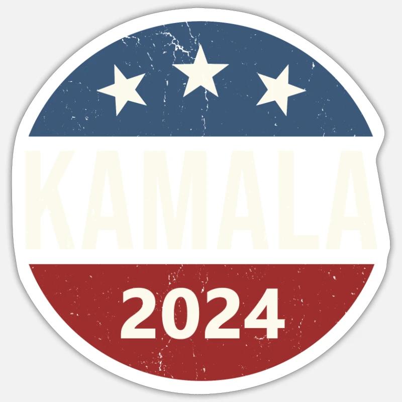 Kamala 2024 - Sticker Größe S (10 x 10 cm) - Mattweiß