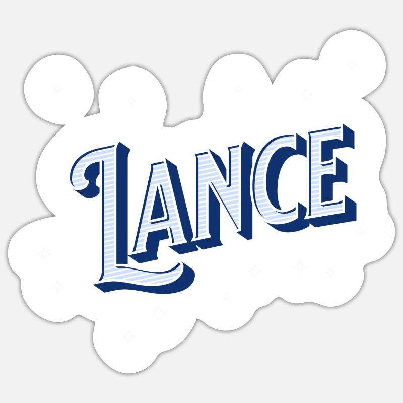 Lance name personalized - Sticker size S (10 x 10 cm) - white matte