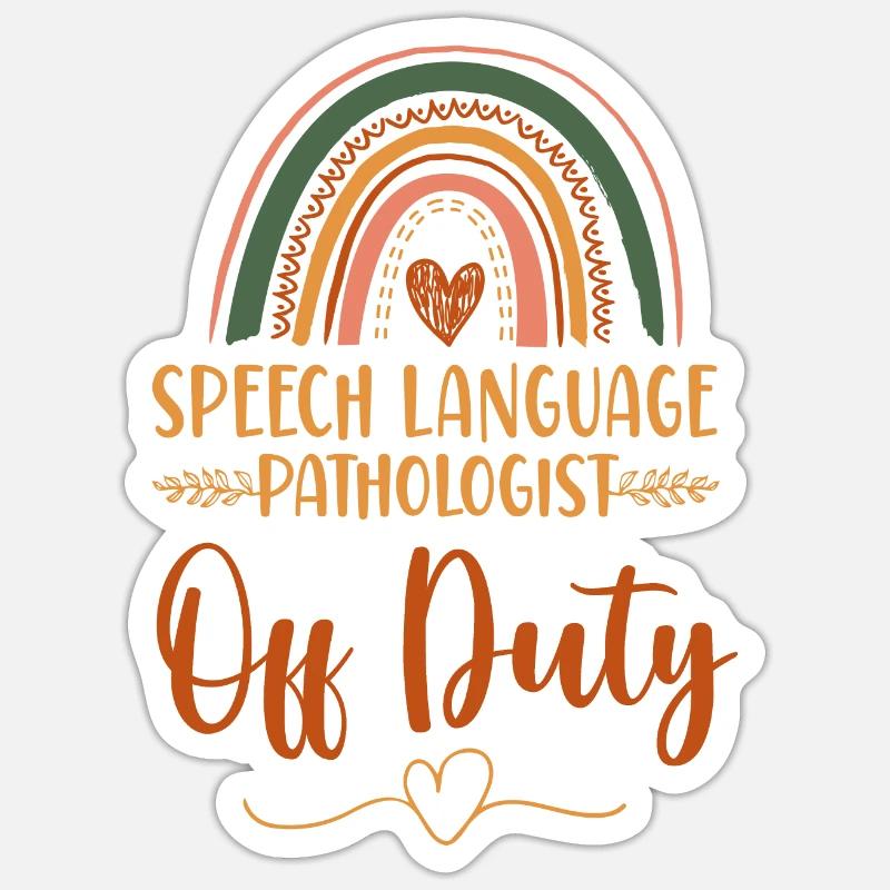 Speech Therapist Therapy Assistant - Sticker Größe S (10 x 10 cm) - Mattweiß