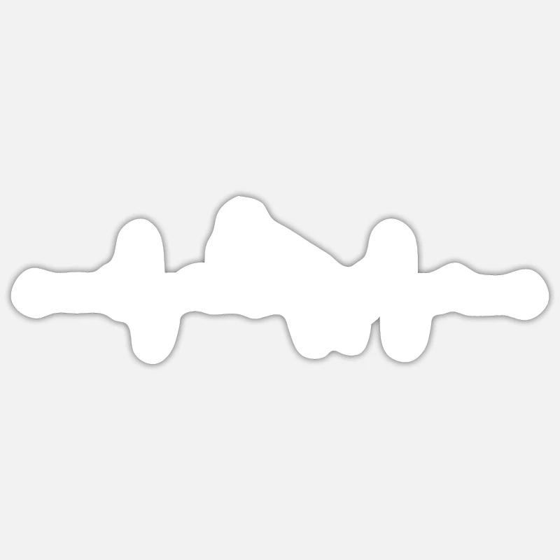 Weiße Schweizer Schäferhunde - Weiße Schweizer - Sticker Größe S (10 x 10 cm) - Mattweiß