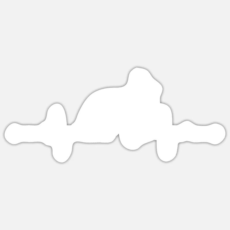 Weiße Schweizer Schäferhunde - Weiße Schweizer Sticker Größe S (10 x 10 cm)