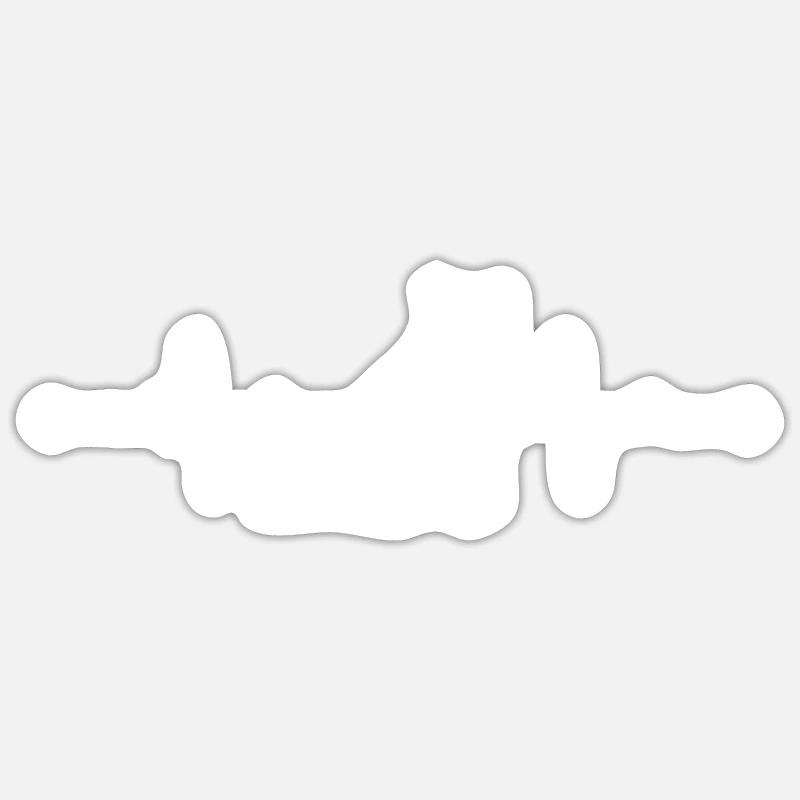 Weiße Schweizer Schäferhunde - Weiße Schweizer - Sticker Größe S (10 x 10 cm) - Mattweiß