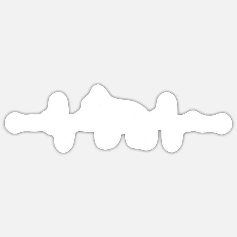 Weiße Schweizer Schäferhunde - Weiße Schweizer - Sticker Größe S (10 x 10 cm) - Mattweiß