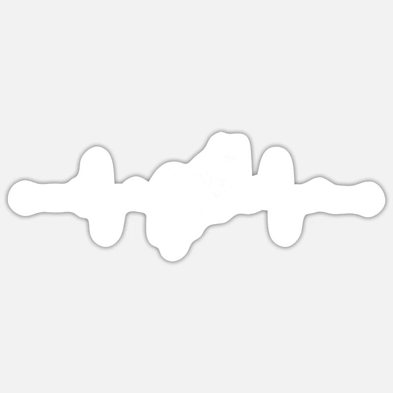 Weiße Schweizer Schäferhunde - Weiße Schweizer - Sticker Größe S (10 x 10 cm) - Mattweiß