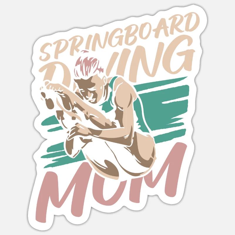 Plongeuse plongeuse Mama Sticker taille S (10 x 10 cm)