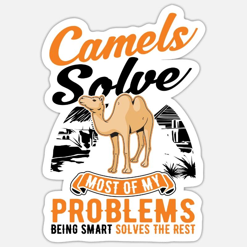 Kamel Dromedar Ägypten Geschenk Großkamel Sticker Größe S (10 x 10 cm)