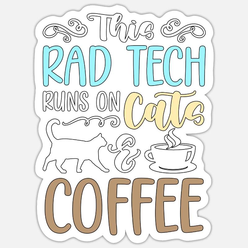 X-ray Tech This Rad Tech Runs Skeleton Technician Sticker Größe S (10 x 10 cm)