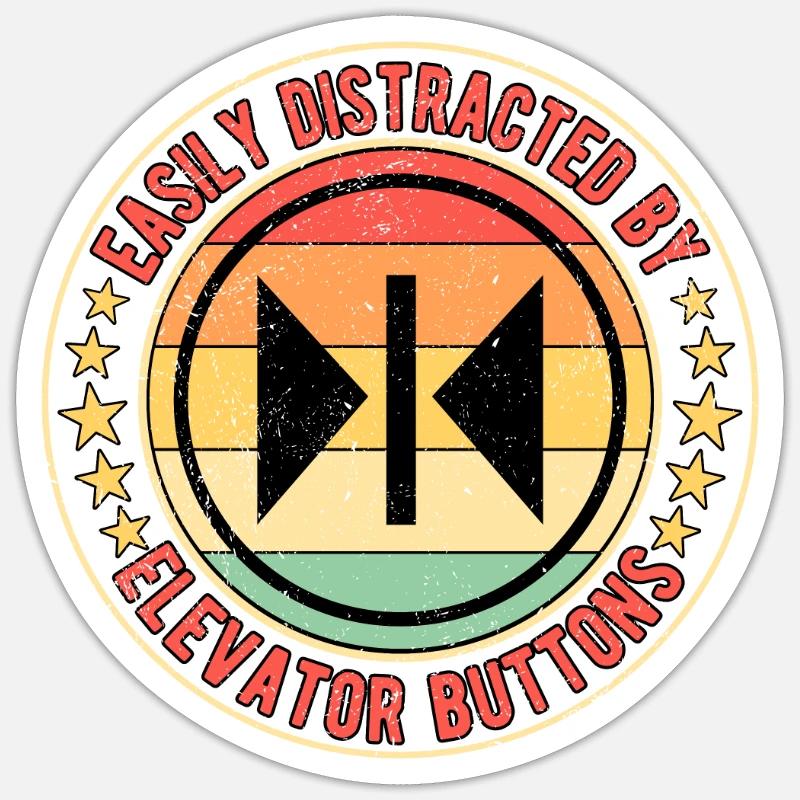 Elevator mechanic Elevator fitter Sticker size S (10 x 10 cm)